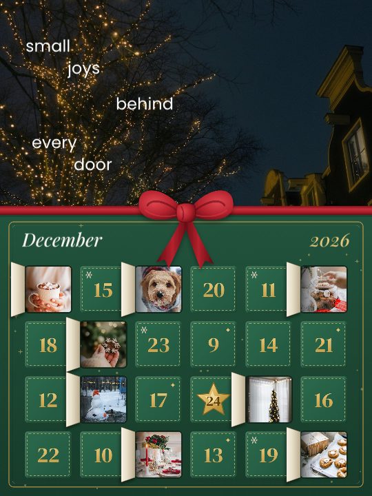 Advent Days, a carousel template, 5 pages