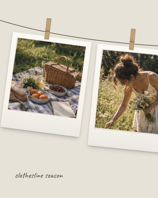 Clothesline Season, a carousel template, 3 pages