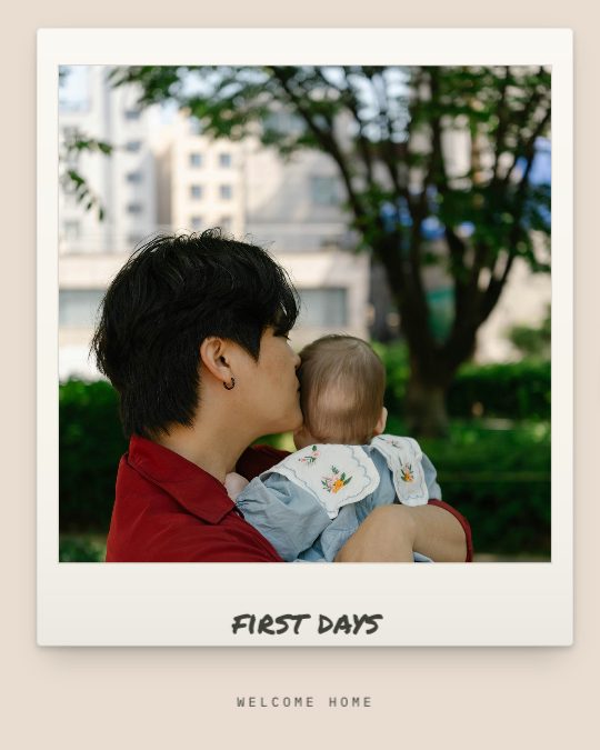 First Days, a carousel template, 3 pages