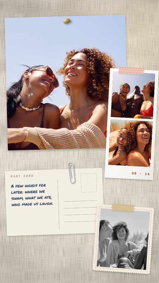 Postcard Days, a story template