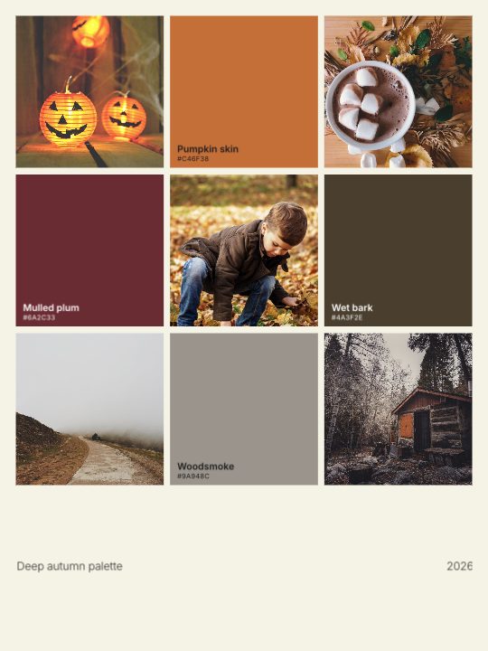 October Moodboard, a collage post template