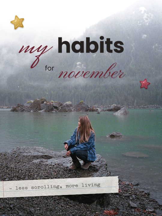 November Habits, a carousel template, 5 pages