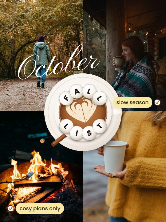 Fall List, a carousel template, 4 pages