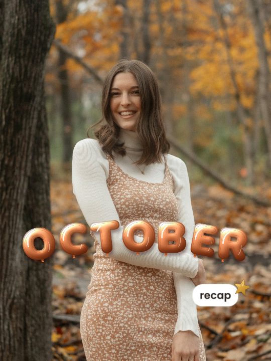 October Recap, a carousel template, 5 pages