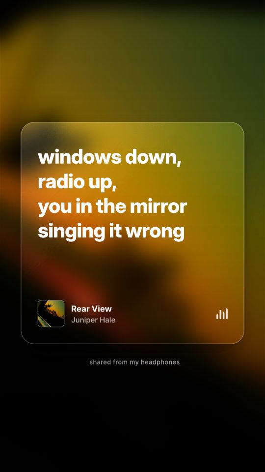 Lyric Card, a story template