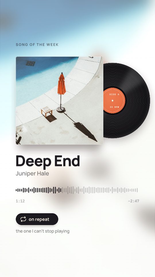 Song Card, a story template