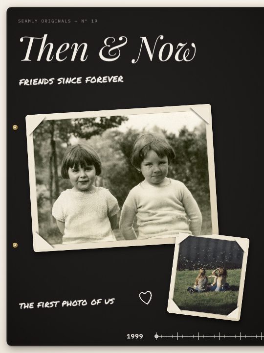Then & Now, a carousel template, 6 pages
