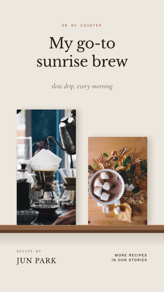 Brew Bar, a story template
