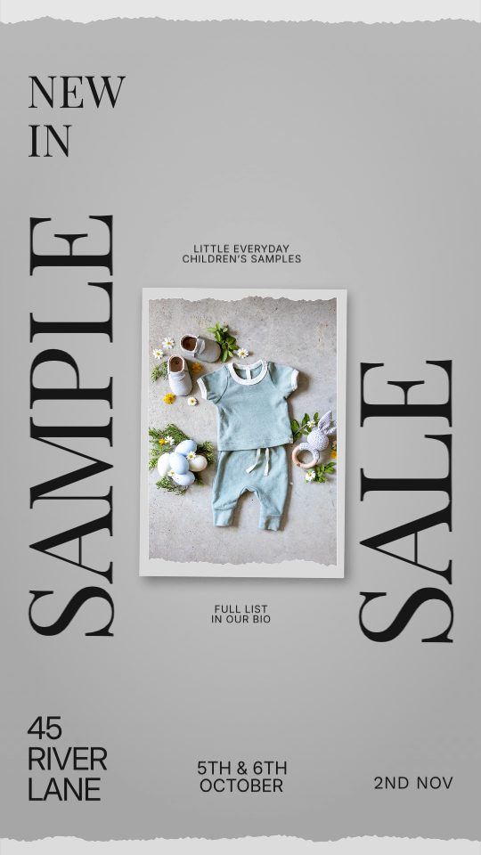 Sample Sale, a story template