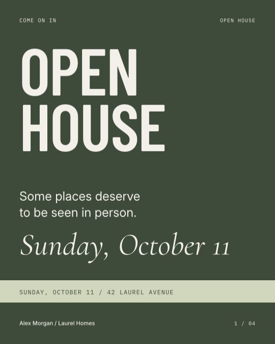 The open invitation, a carousel template, 4 pages